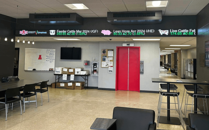 Agriculture Stock Ticker Board Now on Display